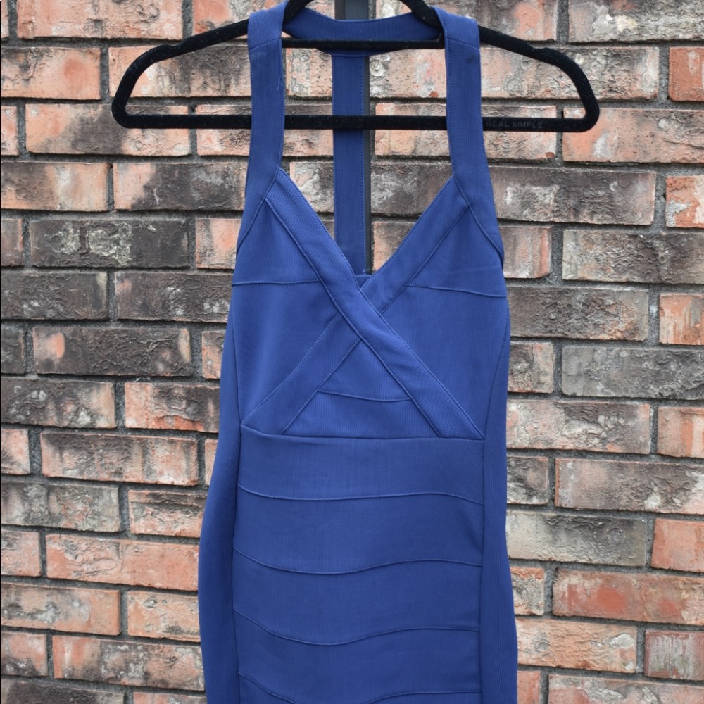 Blue bodycon dress